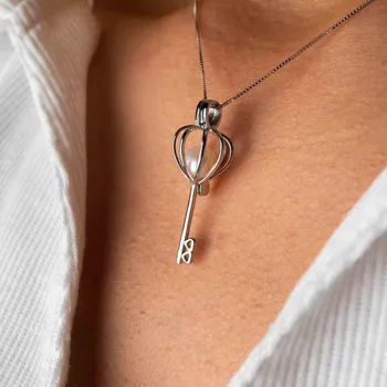 Náhrdelník Pan Perla Stříbro přívěsek pro perlu ve tvaru Klíče 50/STR Barva: Stříbrná