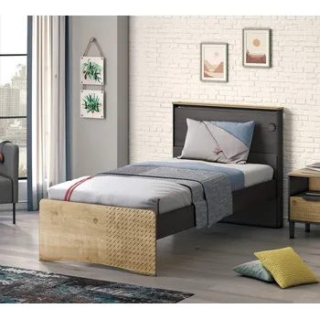 Postel Čilek Studentská postel 120x200 cm s čelem Black