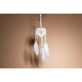 Lapač snů Lapač Snů Srdce 7 cm – Bílý