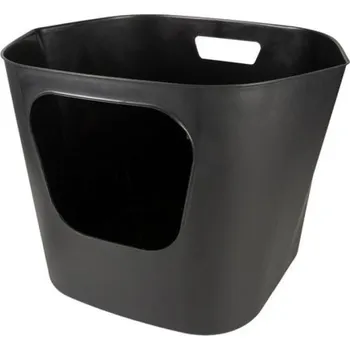 Toaleta pro kočku Ebi D&D I LOVE HAPPY CATS DEAN Otevřená kočičí toaleta 54,4x43,9x40,5cm černá