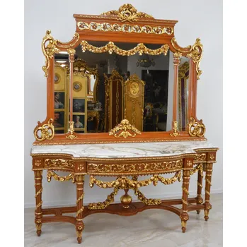 Toaletní stolek Zámecká konzola se zrcadlem - masiv - XXL