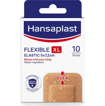 Náplast Beiersdorf Hansaplast Flexible Elastic XL 5 x 7,2 cm 10 ks