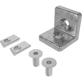 Stavební profil FATH spojovací úhelník 40 x 40 mm práškově lakovaný barva hliníku drážka 8 sada