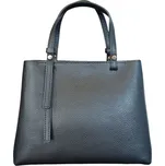 Vera Pelle střední kožená kabelka černá 2299 - D28 černá,zlaté kování