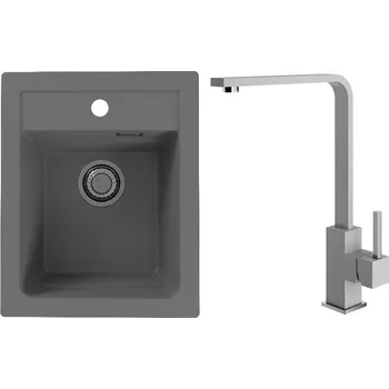 Set Alveus (dřez Atrox 10 Beton 81 + baterie Afra Beton 81) SETA25012