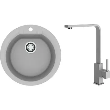 Granitový dřez Set Alveus (dřez Cadit 100 Beton 81 + baterie Afra Beton 81) SETA25331