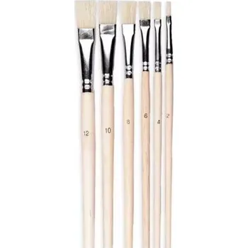 Umělecký štětec Concorde Štětec plochý č. 10, dřevěný nelakovaný