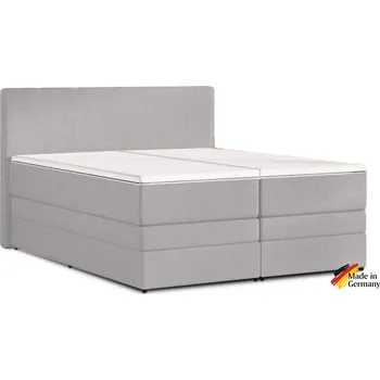 Postel Kontinentální postel Emma Premium boxspring 200x180 (typ II), sv. šedá (sawana 84)