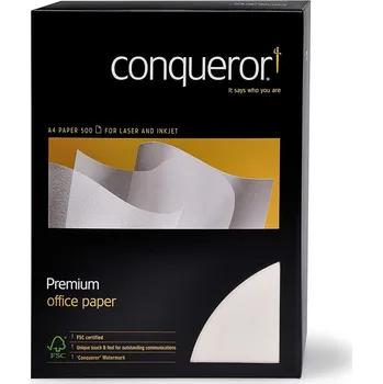 Kancelářský papír Antalis Conqueror Laid Brilliant White, žebrovaný briliantově bílý papír, formát A4, 500 listů