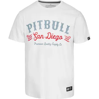 Pánské tričko PitBull West Coast - pánské triko STRENGHT RESPECT bílé 3XL