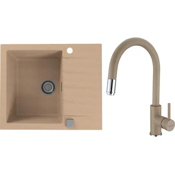 Granitový dřez Set Alveus (dřez Cadit 10 Beige 55 + baterie Delos Beige 55) SETA22198