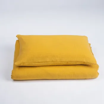 Povlečení Tulimese Povlečení mušelínové hořčicové ROZMĚRY POVLAKU NA PEŘINU: ŽÁDNÝ POVLAK NA PEŘINU, ROZMĚRY POVLAKU NA POLŠTÁŘ: POVLAK NA POLŠTÁŘ 60X40 CM