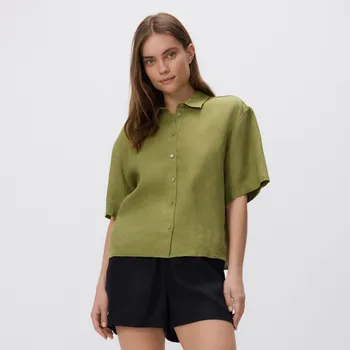 Reserved - Lněné šortky - černý - 172BP-99X - 172BP-99X-L