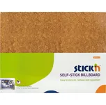 Hopax Stick'n, samolepící nástěnka Memoboard 58x46 cm, korkový vzor Barva: Hnědá