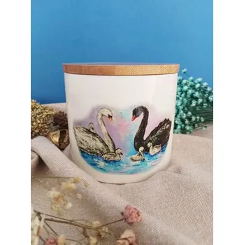 Dóza na potraviny Keramická dóza Labutě - Art&Deco by TSD 28494