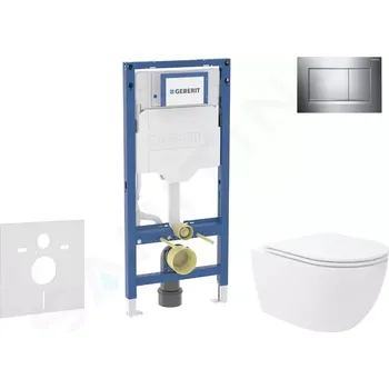 Geberit Duofix Set předstěnové instalace, klozetu Oudee Vortex a sedátka softclose, tlačítko Sigma30, chrom, SANI11CA1153B