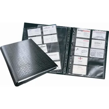 Vizitkář Durable 2409, kroužkový vizitkář VISIFIX CENTIUM A4, kapacita 400 vizitek