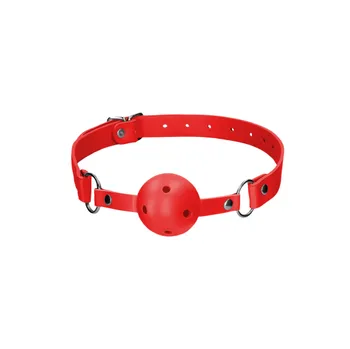 HOT Ouch! Gag Ball Prodyšný roubík červený