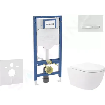 Geberit Duofix Set předstěnové instalace, klozetu Oudee Vortex a sedátka softclose, tlačítko Sigma50, chrom/alpská bílá, SANI11CA3177B