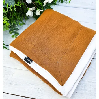 Dětská deka Kulišárny Dětská deka s velvetem - BRONZ mušelín