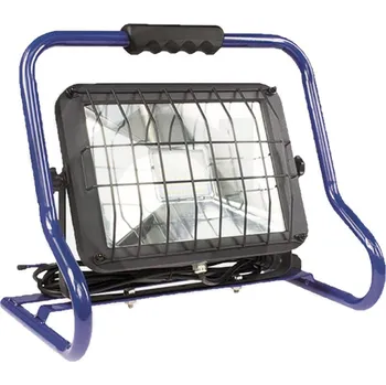 Dílenské montážní lehátko LED mobilní reflektor 4250 Lumen = cca 300W s ochrannou mřížkou 2 zástrčky na zadní straně