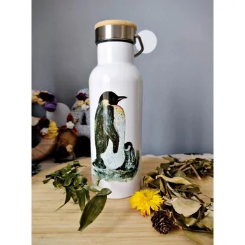 Termoska Termoláhev s bambusovým víčkem Tučňáci 500 ml - Art&Deco by TSD 28536