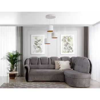 Stojací lampa Vespillo 45x45x105cm závěsná 3 bílý/zlatý