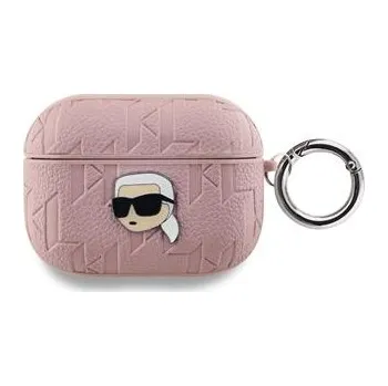 Pouzdro na mobilní telefon Pouzdro KARL LAGERFELD pro Apple AirPods Pro - Karl - umělá kůže - růžové