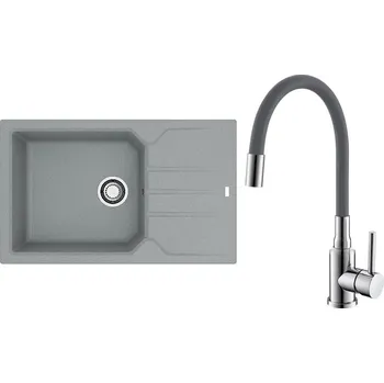 Set Alveus (dřez Record 40 Beton 81 + baterie Mintas Beton/Chrom) SETA25405