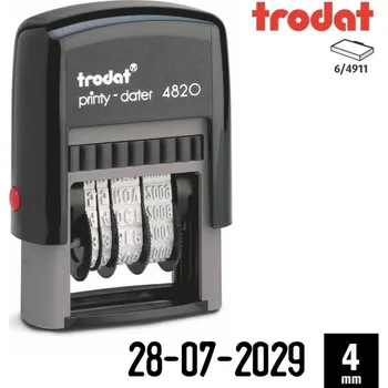 Samobarvící datumovka Trodat 4820 Dater Printy, razítko, výška 4mm