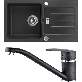 Granitový dřez Set Alveus (dřez Victoria 30 Black 91 + baterie Nina Black 91) SETA25432