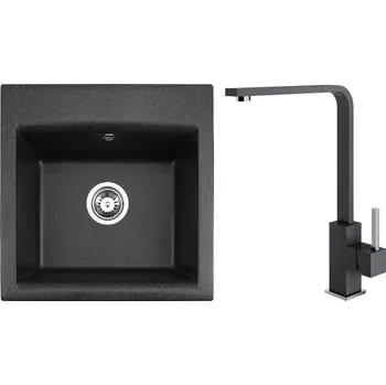 Granitový dřez Set Alveus (dřez Gem 10 Black 91 + baterie Afra Black 91) SETA25212