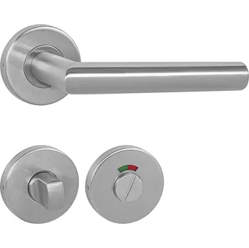 Dveřní kování MP - FAVORIT - R Provedení: klika/klika, Typ otvoru: rozety WC s ukazatelem