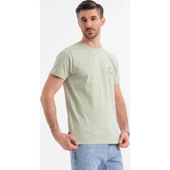 Ombre Clothing Módní mátové pánské tričko s potiskem V3 TSFP-0186