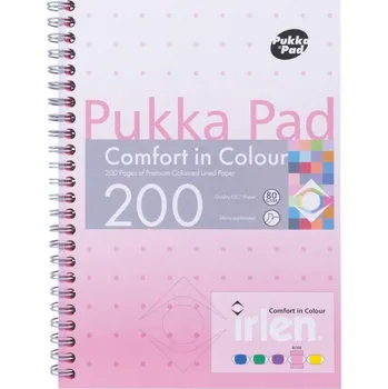 Blok Pukka Pad Spirálový Blok Pukka Irlen Pad A5, Colour, linka, 200 stran, Rose