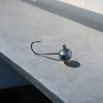 Rybářský háček RYVAFISHING-JIGOVÁ HLAVA KOULE 10G/HÁČEK KUMHO 1/0-5KS