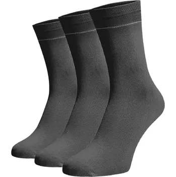 Dámské ponožky Zvýhodněný set 3 párů vysokých ponožek - tmavě šedá Bavlna 39-41