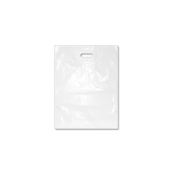 ABRAHÁM Igelitová PE taška s průhmatem bílá 38x44 cm