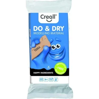 Modelovací hmota Q Creall modelovací hmota samotvrdnoucí DO&DRY, 500 g, terrakota hnědá
