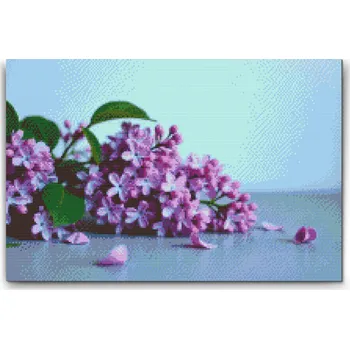 Diamantové malování Diamantové malování - Šeřík Velikost: 40x60cm, Rámování: Pouze srolované plátno, Diamanty: Kulaté