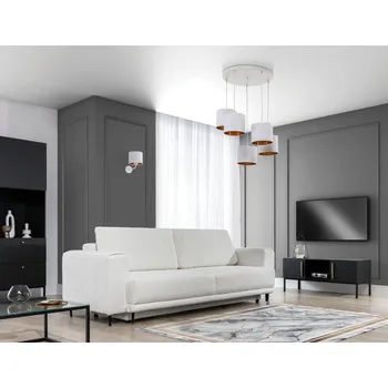 Stojací lampa Vespillo 58x58x115cm závěsná 5 bílý/zlatý