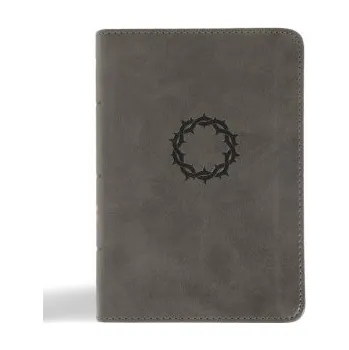 NASB Large Print Compact Reference Bible, Charcoal Leathertouch (EN)