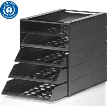 Úložný box DURABLE IDEALBOX BASIC 5, otevřený úložný box s 5 přihrádkami černý