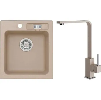 Granitový dřez Set Alveus (dřez Victoria 20 Beige 55 + baterie Afra Beige 55) SETA25414