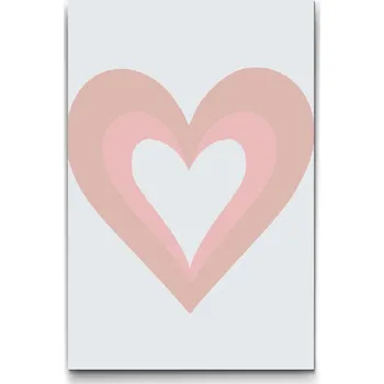 Malování podle čísel - Minimalistické srdce Velikost: 20x30cm, Rámování: Pouze srolované plátno