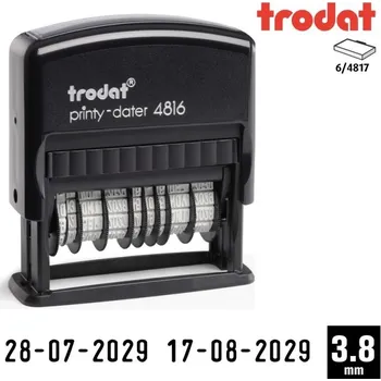 Samobarvící datumovka Trodat 4816 Dater Printy, razítko, výška 3,8mm