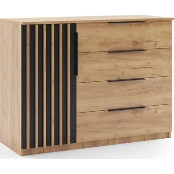 Komoda Komoda Sorento II v provedení kraft zlatý / černá, 120 cm