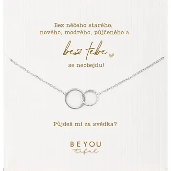 Náramek BEYOU Dárková karta půjdeš mi za svědka a náramek