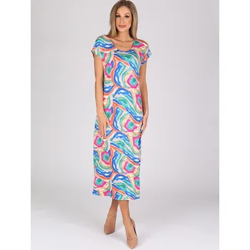 Dámské šaty SLEVA- Evona Dámské dlouhé šaty JOANA 423 XXL