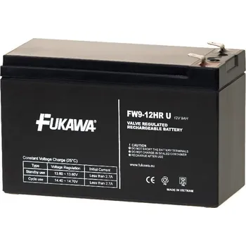 Záložní baterie FUKAWA akumulátor FW 9-12 HRU (12V; 9Ah; faston 6,3mm; životnost 5let)